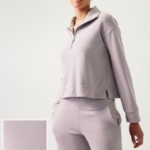 Athleta Seasoft Quarter Zip - Tinsel Purple